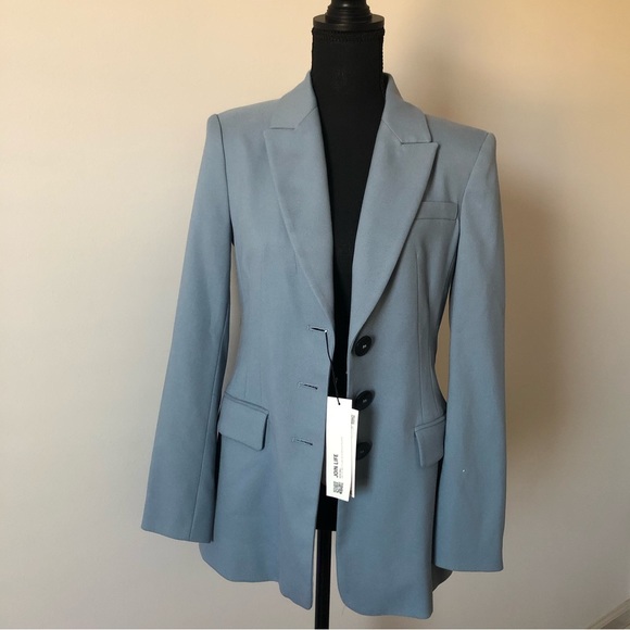 Zara light blue oversized blazer Size Small **New with Tag** - Picture 4 of 15